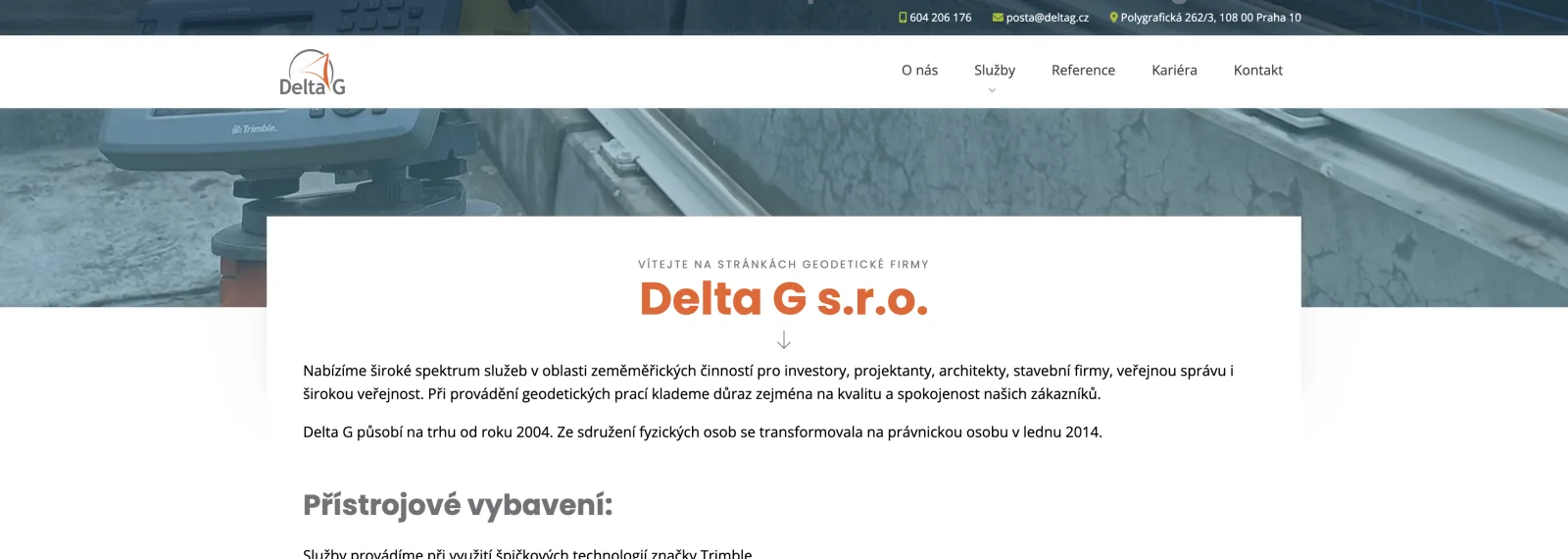 Delta G — původní web deltag.cz