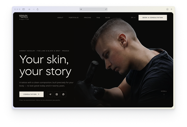 Kovalov Tattoo — сайт тату-мастера
