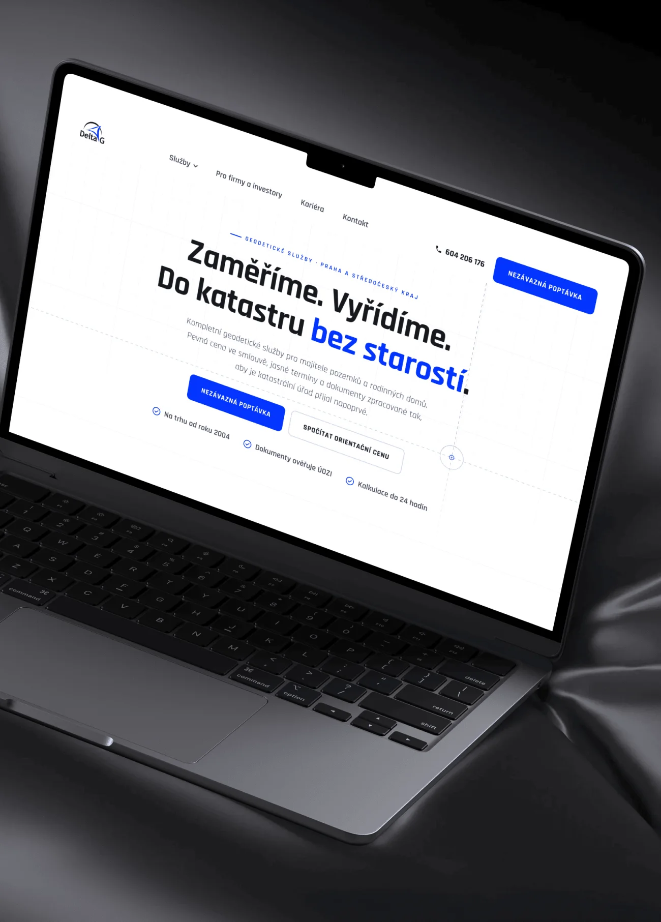 Web geodetické firmy Delta G