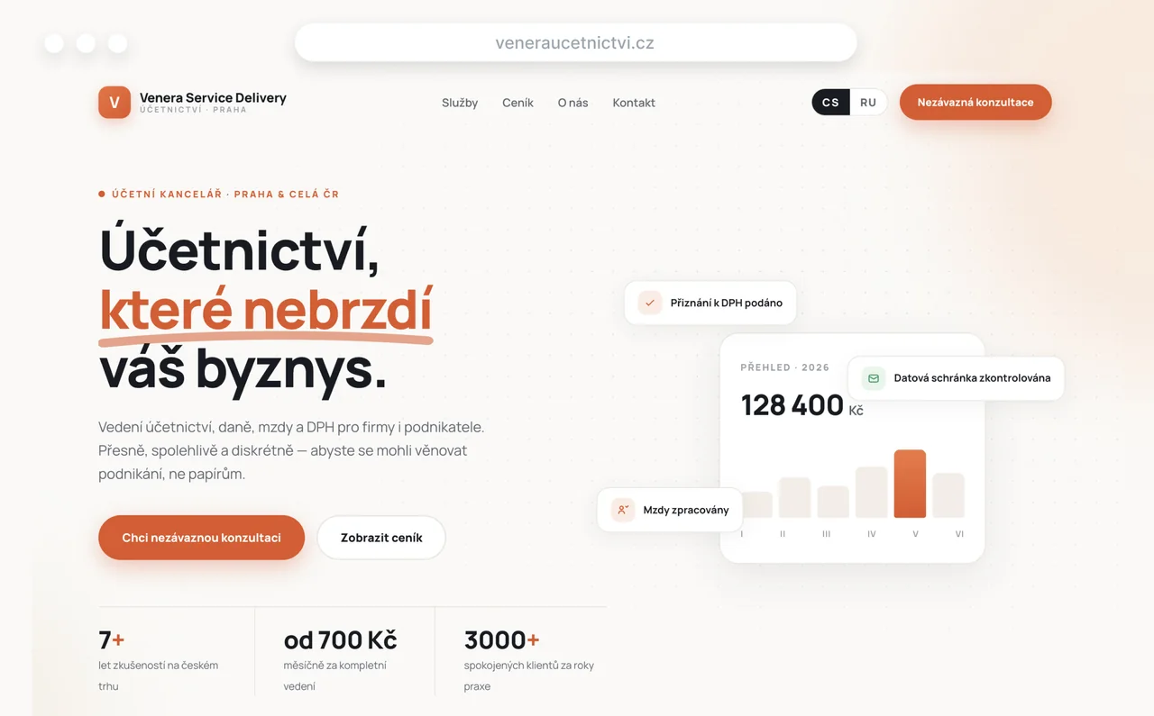 Účetnictví Vladimirová — бухгалтерские услуги в Праге